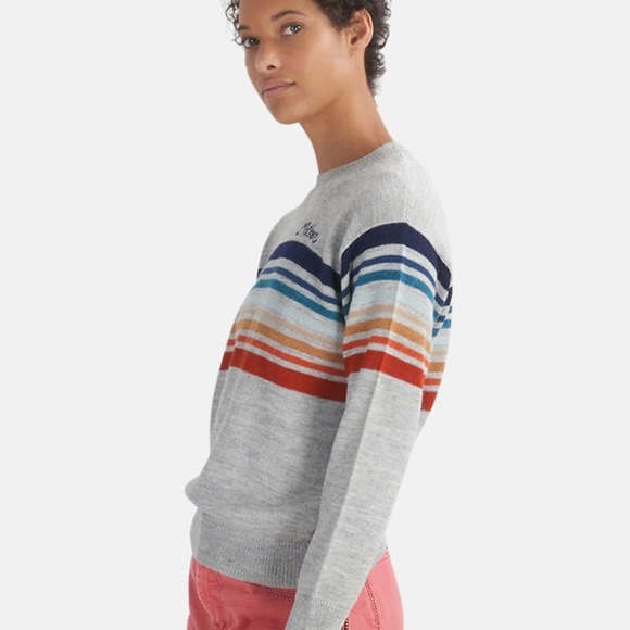 NWT!!! MOTHER Striped Jumper On the Edge of Golden - Picture 3 of 8